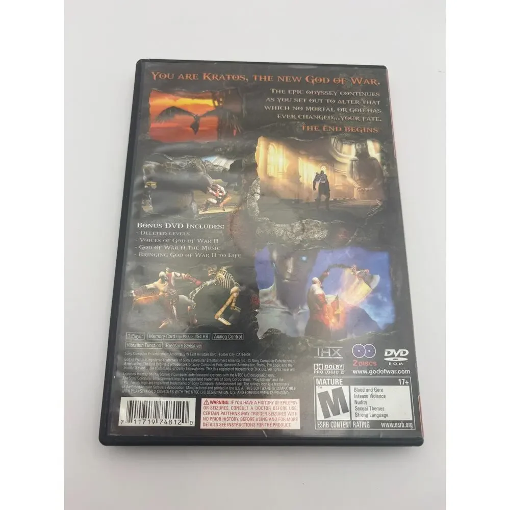 Sony PlayStation 2 PS2 God Of War ll Greatest Hits Two Disc Set Complete + Reg